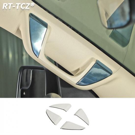 Interior A-pillar Grab Handle Cover Trim Decor Bezels For Dodge RAM 2018+ Chrome