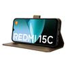 For Xiaomi Redmi 15C 4G (Global) (171mm)/Poco C85 4G (171mm) Leather Wallet Case with Strap Diamond Texture Phone Cover