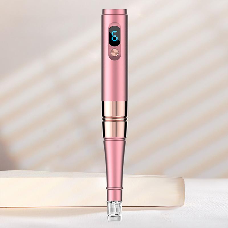 

(S02) Нано Микрокристальная Ручка, Инструмент для Ухода за Кожей Лица, Массажный Инструмент для Лица - С 2 Одноразовыми Сменными Головками розовый