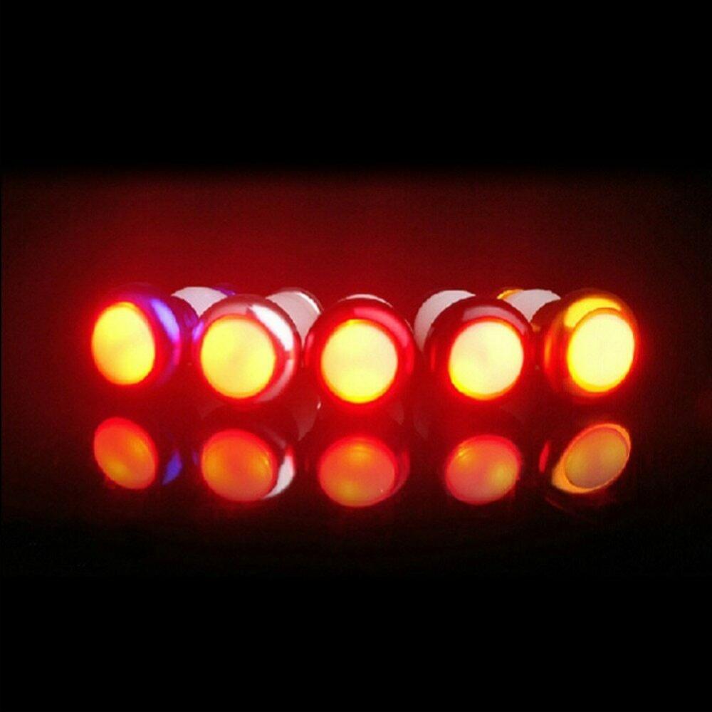 1 Pair Safety Cycling Bike Turn Signal Handle Bar End Plug Led Red Light Lamp Ma