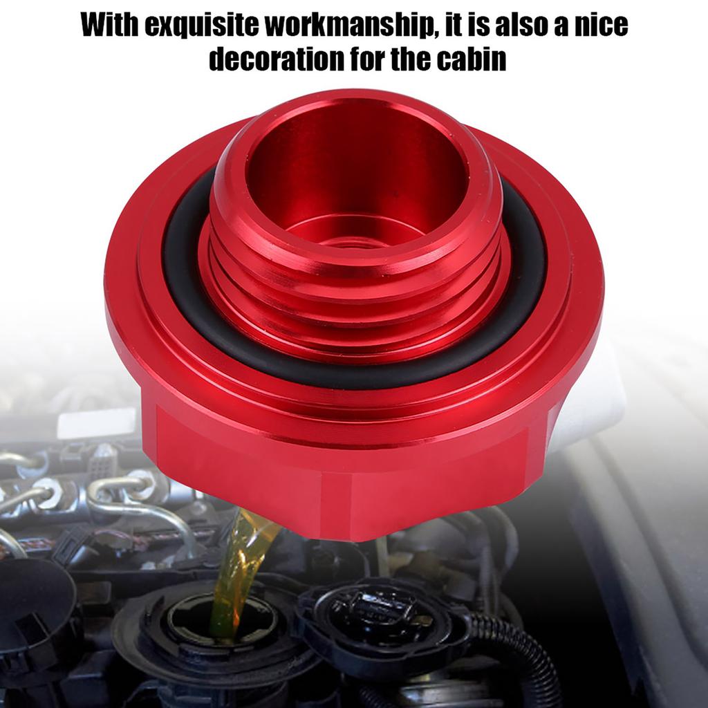 Car Oil Filler Cap Corrosion-Resistant T6061 Aluminum Alloy Engine Fuel Tank Cap Universal for Car Oil Cover Car Accessories