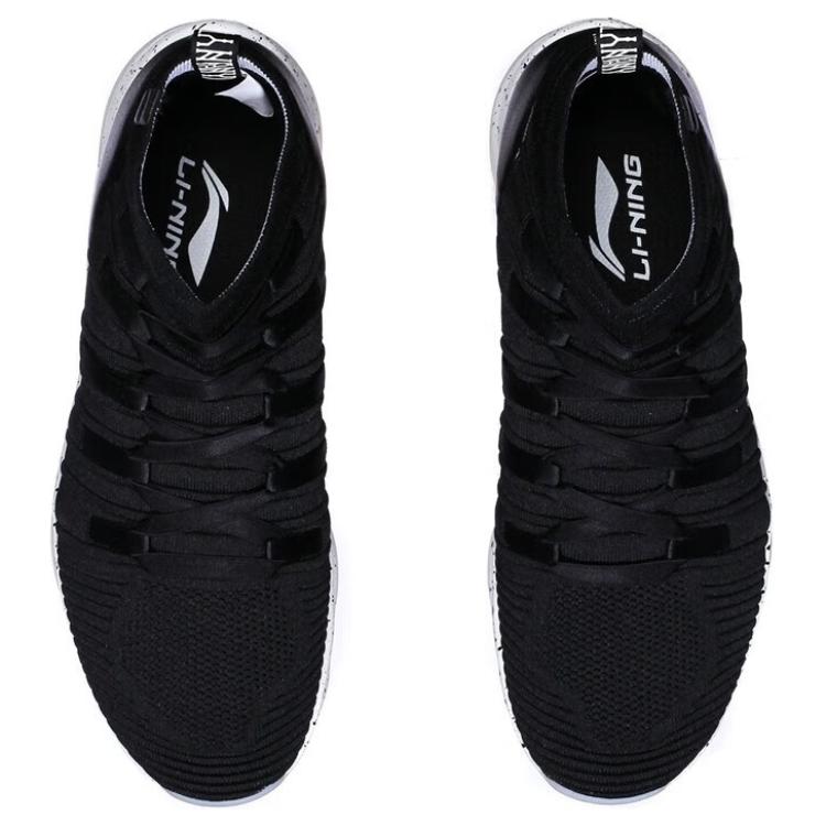 Li Ning Slip Resistant Abrasion Resistant Slip Resistant Abrasion Resistant High top Training Shoes Unisex Black AFJM005-1