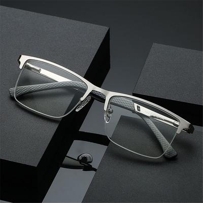 Lesebrille Business Leselinse Metallrahmen Optische Anti-Blaulicht-Presbyopie-Brille mit Klasse