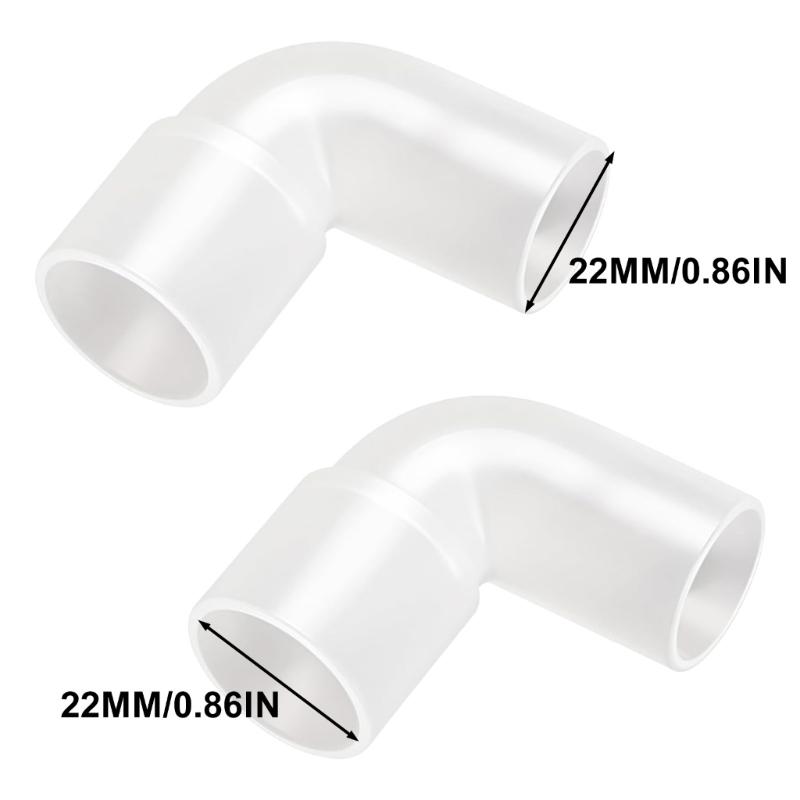 CPAP Hose Elbow Connectors with Clear PVC 90-Degree Design for Redirecting a Breathing Tube Connection at a Right Angle