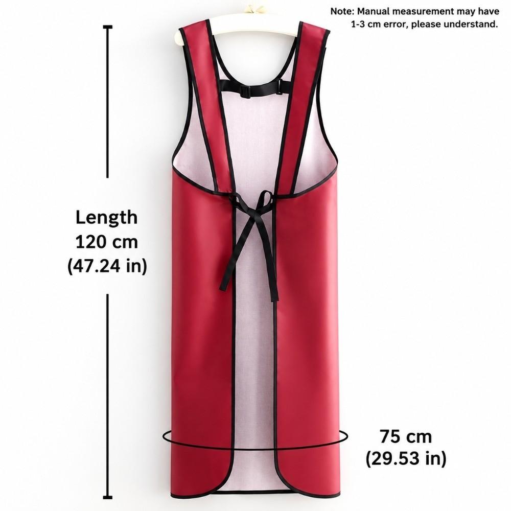 New PU Kitchen Apron Waterproof Sleeveless Cooking Apron Easy Clean Bib Apron Food Service