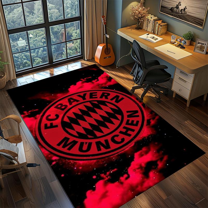 

1Pc Football Team Cartoon Print Carpet High Quality Comfortable for All Seasons, Home Decor 40x60cm( 15x23in )