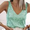 Sequins V-neck Tank Top,Elegant Sleeveless Tank Top,Spring/Summer,Women's,Europe,America,Sexy,Ladies,Sequins,Summer Light,Sexy V-neck Women's,Tank Top