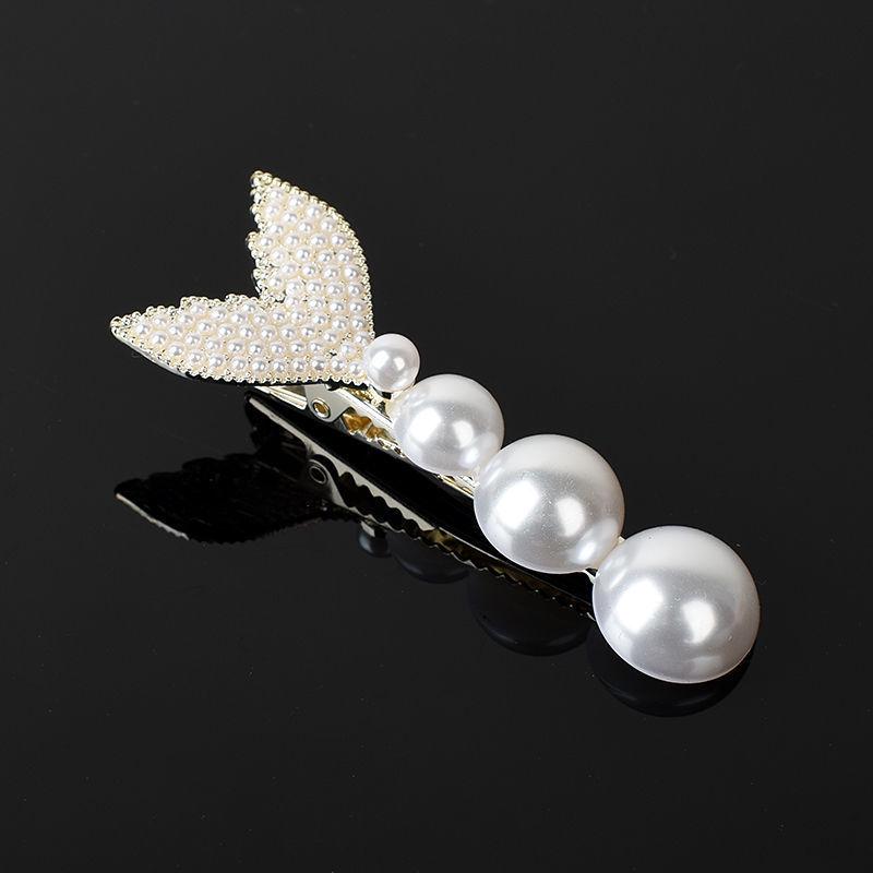 Fashionable Pearl Fishtail Hair Clip for Girls