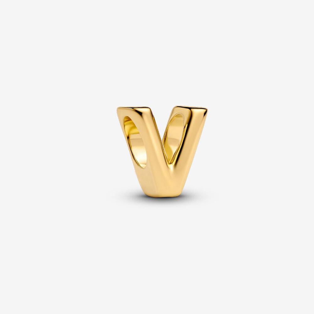 Brand New 26 Letters Ideal Designed For Authentic Original Beaded Bracelet High Quality Fine Jewelry Women's Copper Metal Pendant Bead Component Bead