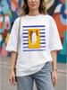 Women 100% Cotton Oversized T shirt Russian style Retro Cute Fun Graphic Print Short Sleeve Top Casual Summer Streetwear Tee