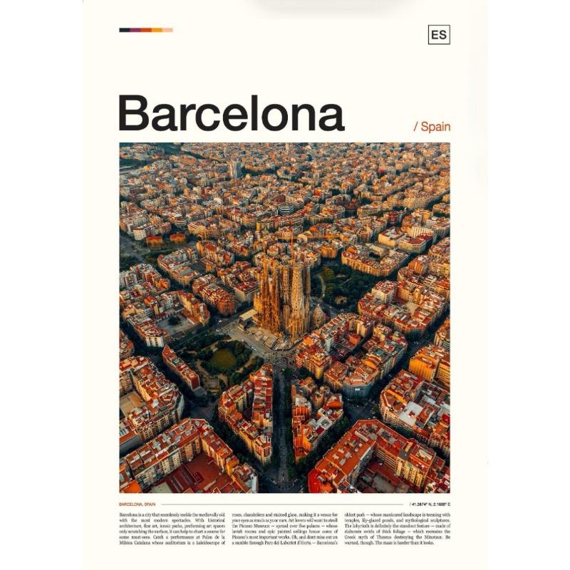 Berühmte Stadt Norwegen Moskau Barcelona Touristenstadt Architektur Kunst Poster Leinwandgemälde Wandkunst Bilder Heimdekor