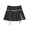 Sweet Bow Lace Up Pleated Short Skirt Women High Waist Slim A-line Y2k Clothes Summer Sexy Spicy Girl All Match Skirts
