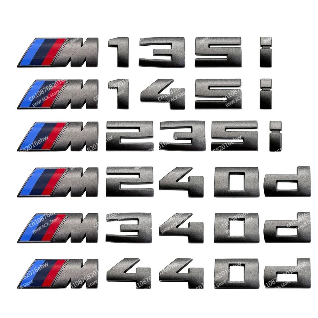 AAAPG1 3D Grey badge Letters for BMW 1 2 3 4 5 7 Series M 135 140 145 235 240 340 440 550 i d 760Li Car boot badge emblem Accessories