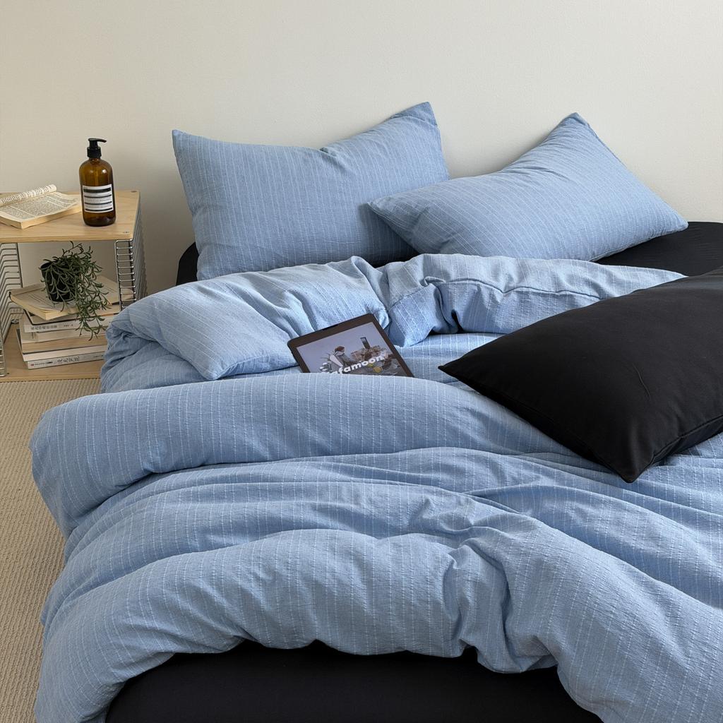 Retro High-End Feeling Shu, Pure Washed Cotton, Super Soft And Skin-Friendly Sheets, Quilt Covers, Light Luxury And Simple Jacquard Bedding