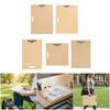Art Drawing Pad Wood Sketching Board with Metal Clip and Elastic Band for Artist Beginner Sketching Oil Acrylic Painting