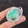 Chrysopras Anhänger 925 Sterling Silber Anhänger Echter Edelstein Schmuck Handgefertigter Anhänger Chrysopras Schmuck Geschenk für Frau Frauen Anhänger