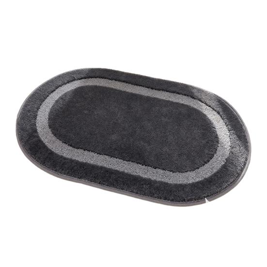 Oval Bathroom Rug, Microfiber Soft Highly Absorbent Bath Rug, Non-Slip Plush Fluffy Door Mat for Shower Bathtub Sink Entrance