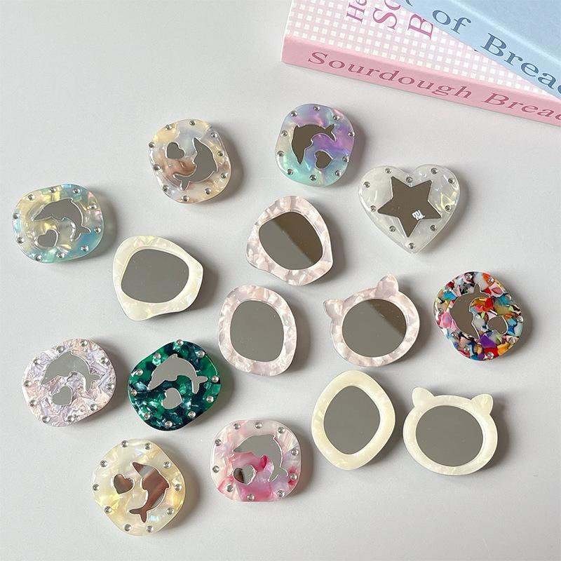 Rhinestone, Mobile Phone, Airbag Holder, Dolphin Mirror, Desktop Drama Support, Retractable Folding And Pasting, Ring Makeup Mirror.
