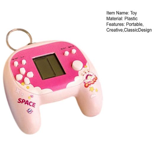 Mini Handheld Game Keychain Retro Joystick Toy Pendant for Bags Backpacks Creative Electronic Gadget Novelty Gift for Kids Teens Gamers
