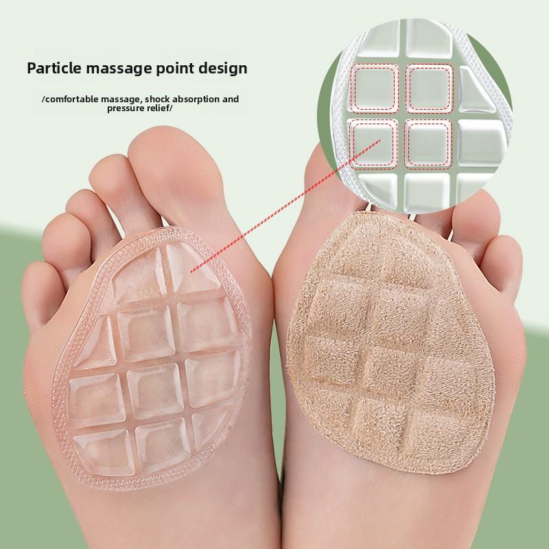 Forefoot Pad High Heels Invisible Anti-wear Forefoot Sticker GEL Self-adhesive Massage Shock Absorption Non-slip Code Adjustment Half Size Pad