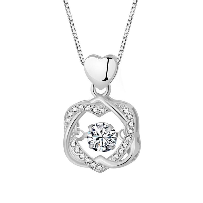 Double Love Necklace for Women Clavicle Chain Trendy Pendant Simple Temperament Niche Couple Light Luxury