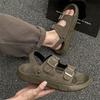 Mens Thick Sole Sandals Breathable Slip-On Casual Shoes Beach Outdoor Wear