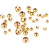Brass Spacer Beads, Round, Lead Free & Cadmium Free & Nickel Free, Real 18K Gold Plated, 2~4mm, Hole: 0.5~1.5mm, 200pcs/box