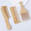 3pcs Natural Handmade Bamboo Anti Static Combs Set with Wide Tooth, African Combs,Special for Real Hair Wigs