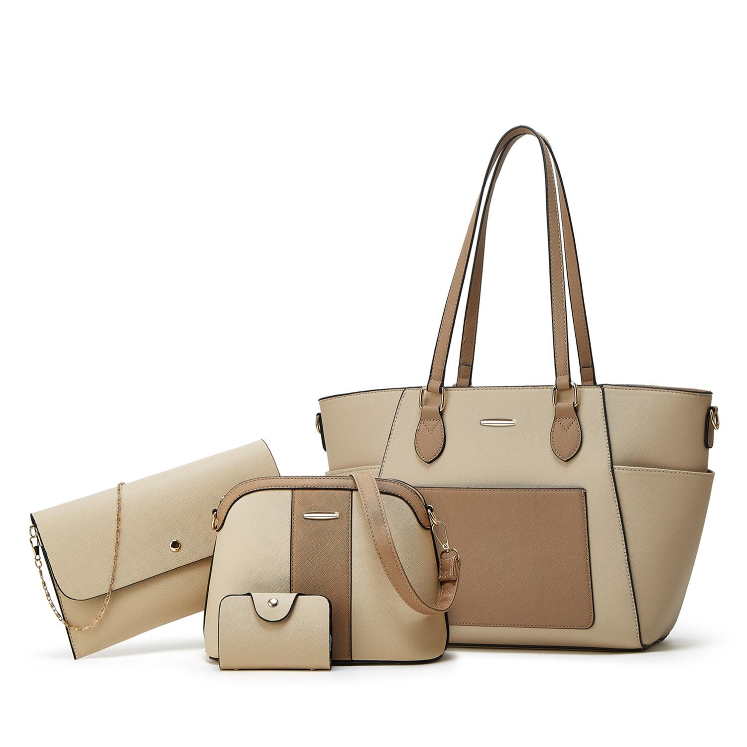 

Stylish Retro Versatile Single Shoulder Oblique Span Four-Piece Set, Mother And Child Bag Set, Advanced Bag Set. хаки