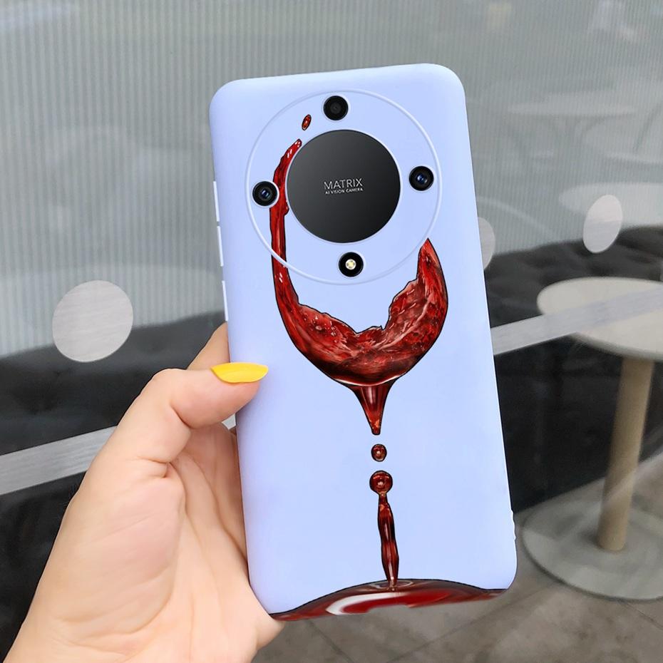 For Honor X9a Fashion Feather Cloud Pattern Phone Case For Honor X9a 5G X 9a ROM-NX1 Candy Color Soft Silicone TPU Back Cover
