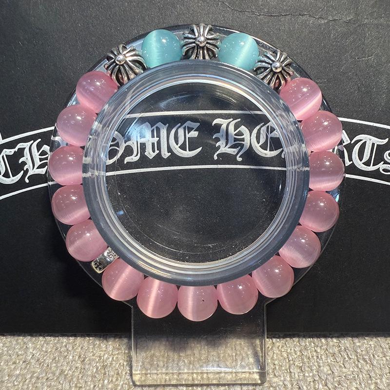 Bracelet Croix Cristal Rose Chrome Hearts & Accessoire Cheveux pour Femmes - Bijou Polyvalent Mode Cadeau de Noël