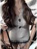 Aoaiiys Sweater Women Gray Long Sleeve Knitted Jumpers Spice Girls Slim Pullover Spring Autumn New Comfortable Casual Sweaters