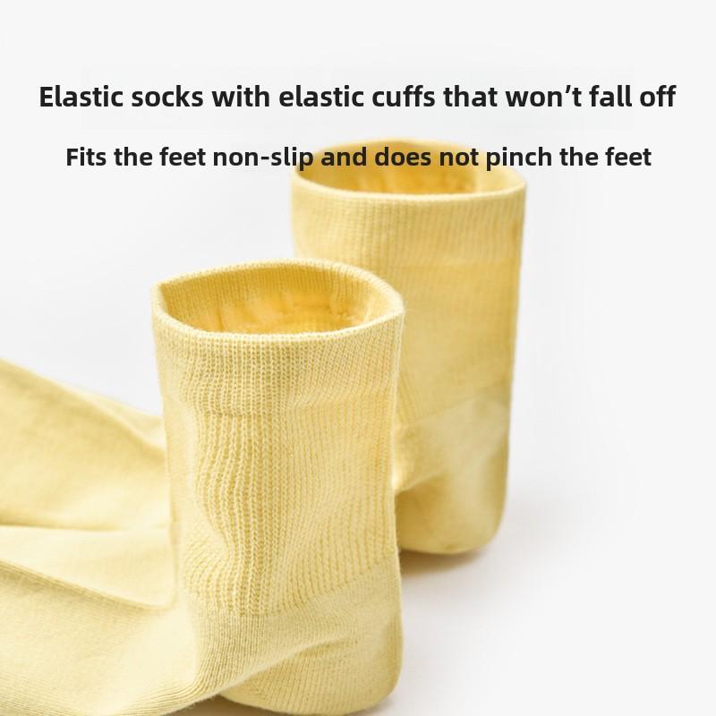 5 Pairs of Women's Summer Thin Cotton Cute Mid Tube Socks