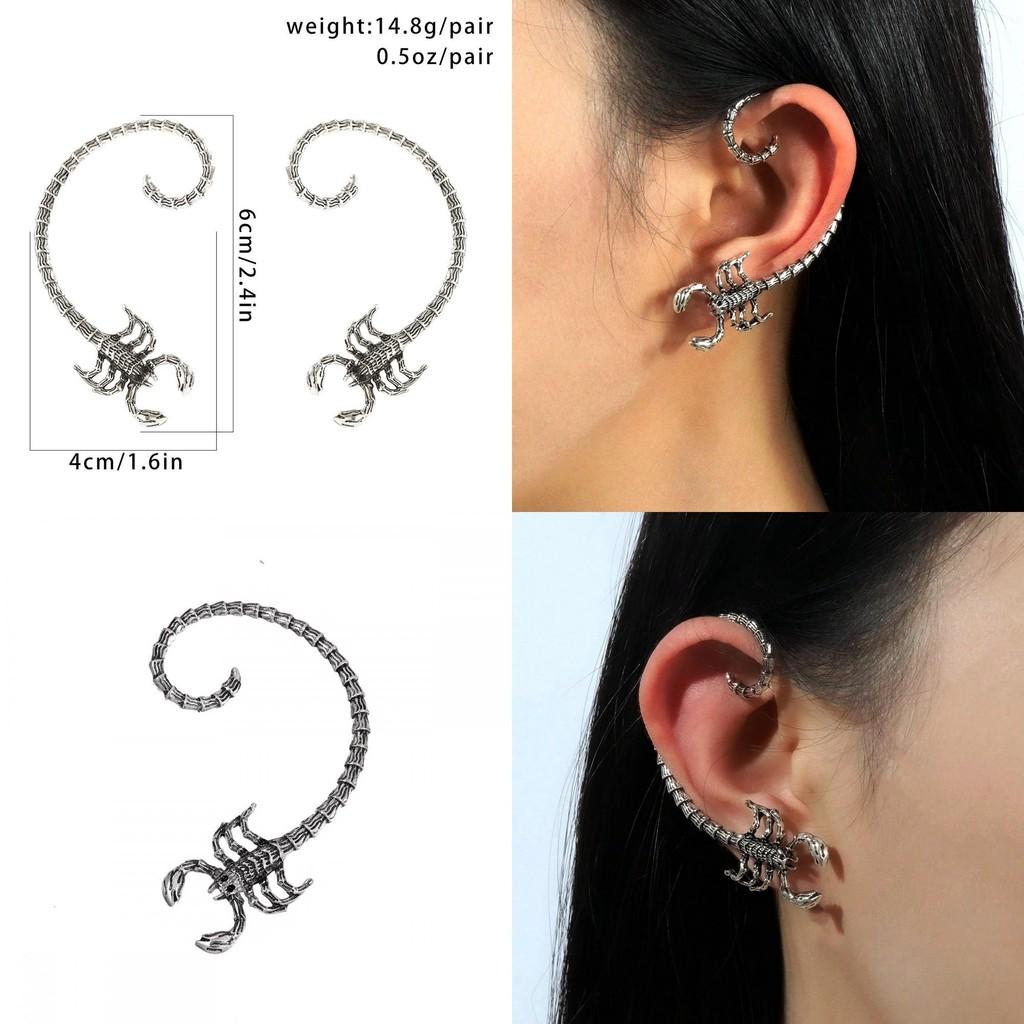 Gothic Scorpio Animal Earrings For Ladies With Electroplated Alloy Design