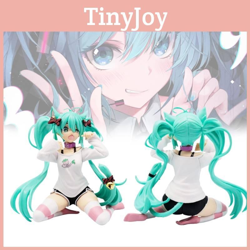 Hatsune Miku Figure Model Toy Cute Cat Ears Sitting Table Decoration Doll Figure