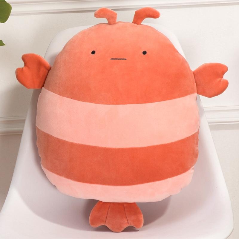 Entzückende runde Tier-Plüschtier-Kollektion Löwe Dino Einhorn Krabbe Mit Pastellfarben Weich Gefüllt Spaß Süß Sofa Display 40cm
