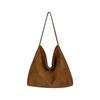 Vintage matte large-capacity tote bag women's 2025 new high-end commuter shoulder bag lazy soft leather underarm bag