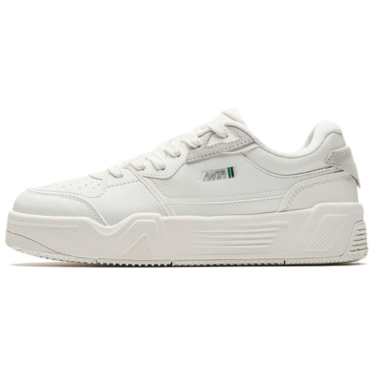 ANTA Women s Platform Casual Skate Shoes Off White Cream White 122528027-1 38