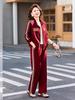 2026 Spring/Autumn Women's Sweatshirt Sportswear Set for Middle-Aged Mothers - Casual, Stylish Two-Piece Running Outfit