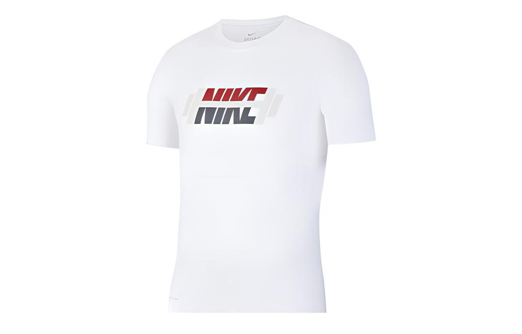 Nike T Shirts Men's White Crew Neck Moderate Straight Fit CT6471-100