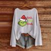 Women's Fashion Long Sleeve Christmas Snowman Snowflake Print Jacket Cardigan