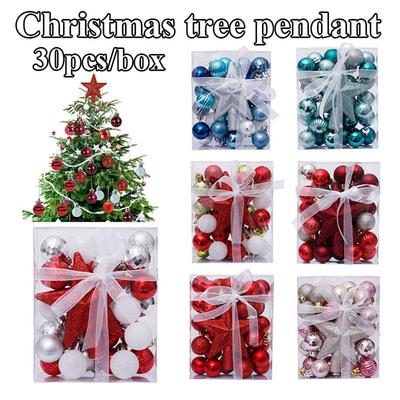 3CM New Year Home Decor DIY Gifts Ball Bauble Drop Pendant Xmas Hanging Christmas Tree Decoration