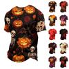 Halloween Graphic T Shirt Unisex Loose Fit Casual Short Sleeve Top Pumpkin Print Comfortable Lightweight Tee for Everyday Wear
