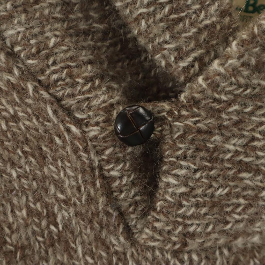 L.L.Bean 80s vintage Long sleeve Shawl collar sweater Brown Knit Outdoor Men's Used