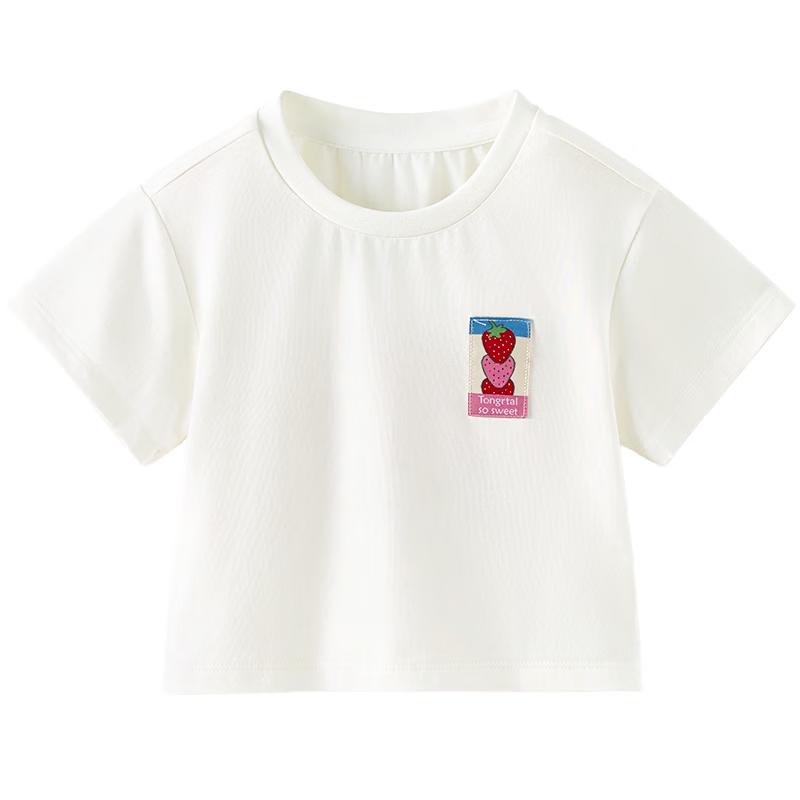 Tongtai Baby Girls  Short Sleeve Breathable T-Shirt 100cm