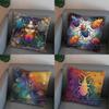 2D Colorful Beetle In Ornate Frame Throw Pillow Pattern Cushion Cover Suitable For Sofa Bedroom Car Pillow Cover