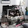 1PC GHOST Print Flannel Blanket, High quality Comfortable for All Seasons, Home Decor, Warmth and Comfort, Perfect for Christmas Gifts159