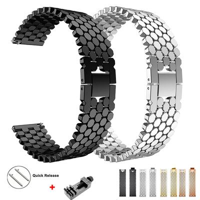 22mm Paslanmaz Çelik saat kayışı Samsung Galaxy 46mm Dişli S3 Klasik Frontier band Galaxy İzle 3 45mm Bilezik Bağlantı Kayışı