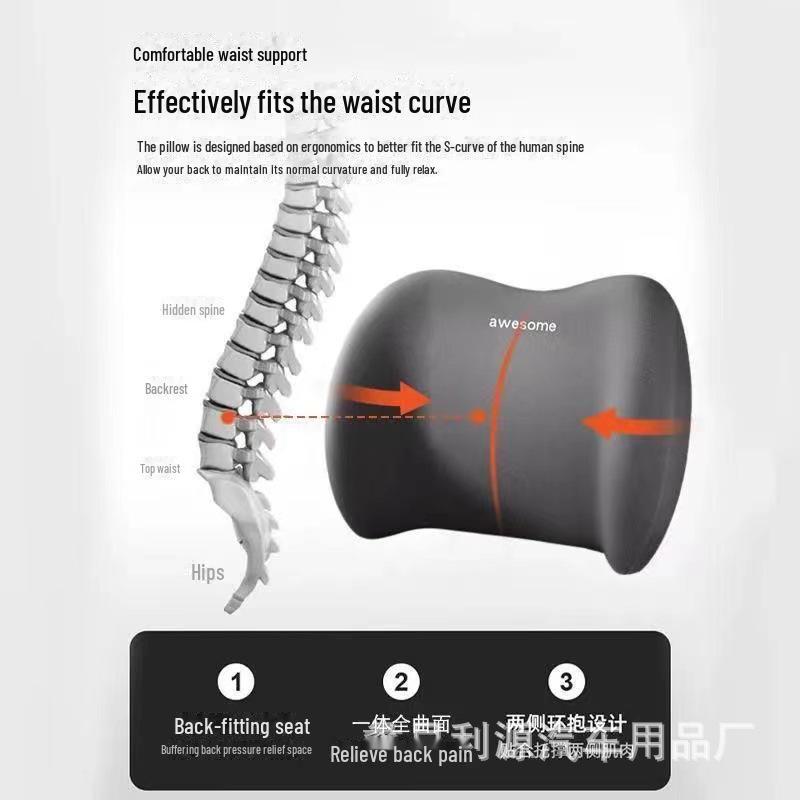 Ergonomiskt Bil Ländryggskudde & Nackstöd Kudde Set