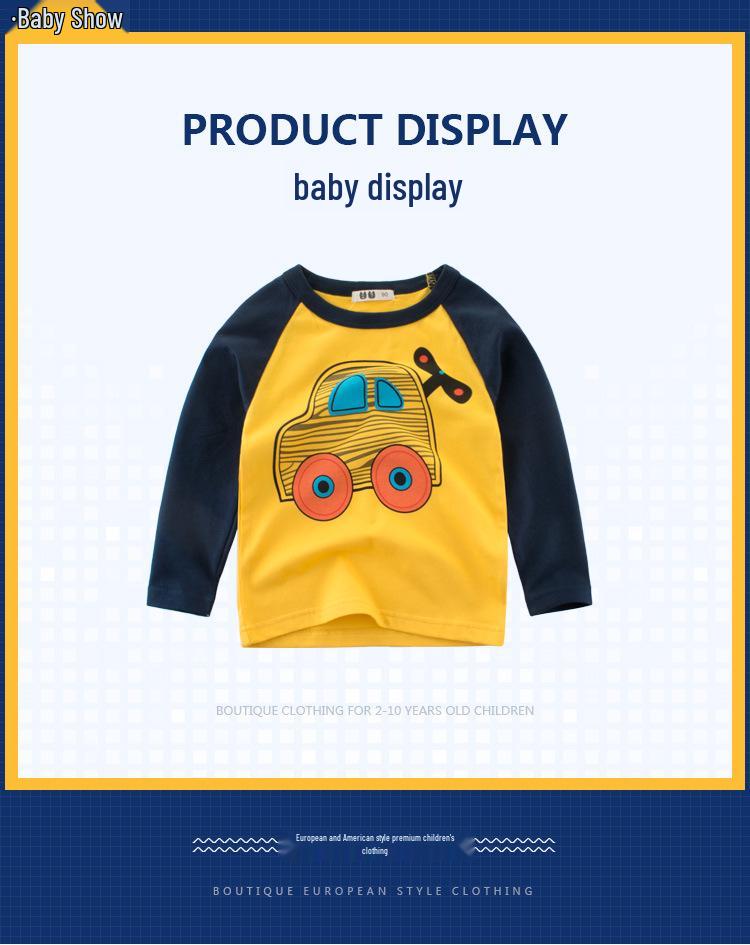 2024 Kids' Fall Long-Sleeve Korean-Style T-Shirt for Boys